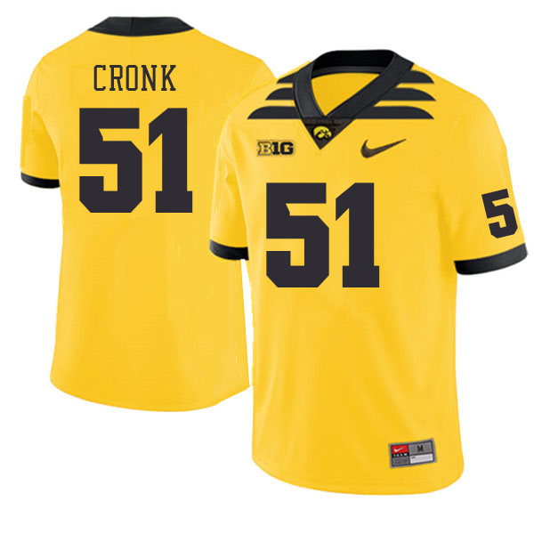 Iowa Hawkeyes #51 Coy Cronk College Football Jerseys Stitched Sale-Gold
